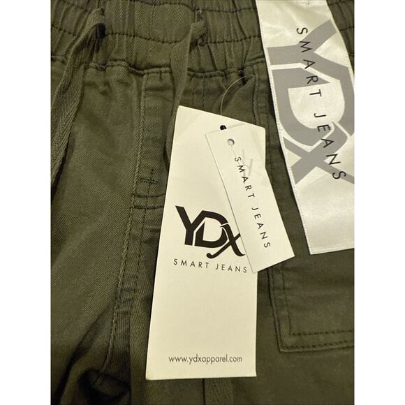 YDX Apparel NWT Smart Jeans Women's Cargo Style Size Medium Olive - Picture 4 of 9